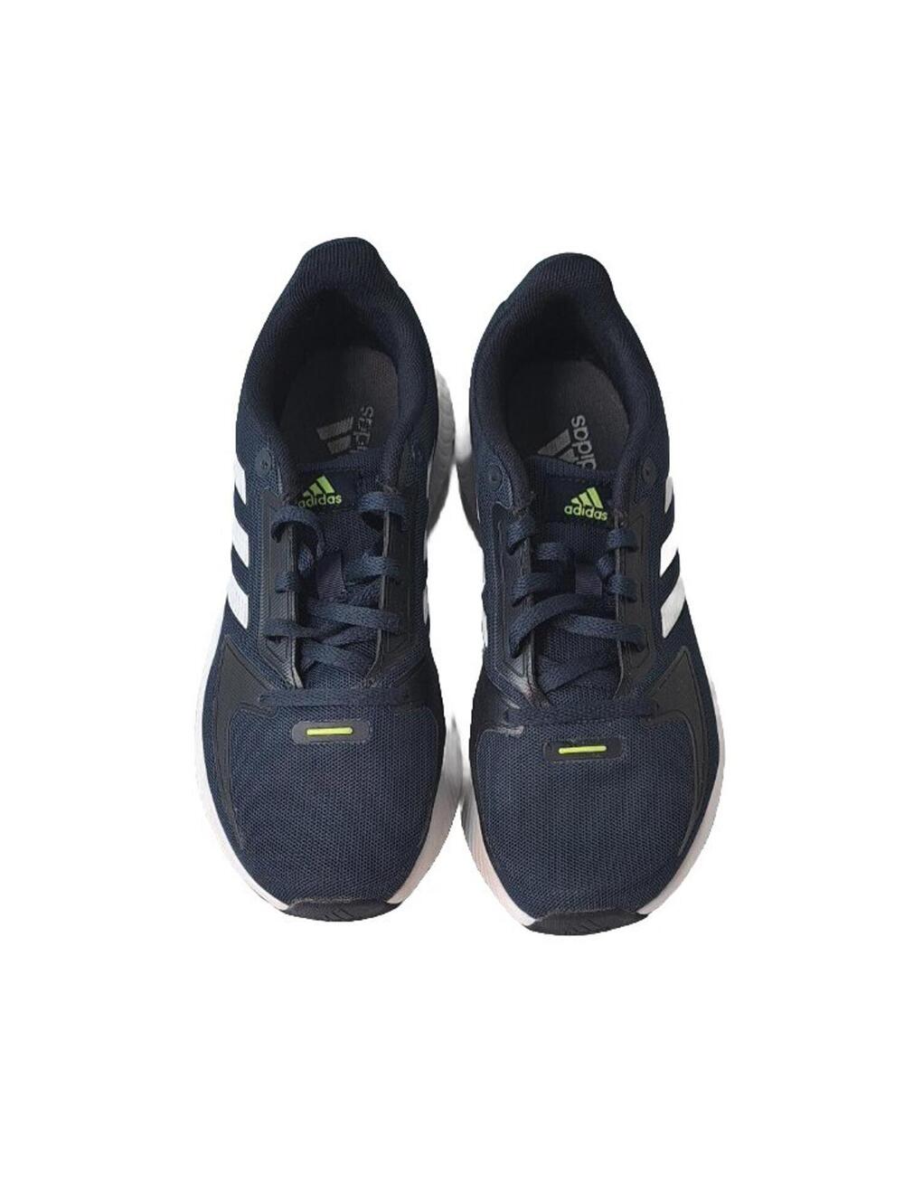 Adidas Neo Runfalcon 2.0 K Youth Size 4 Dark Blue White Sneakers FY9498